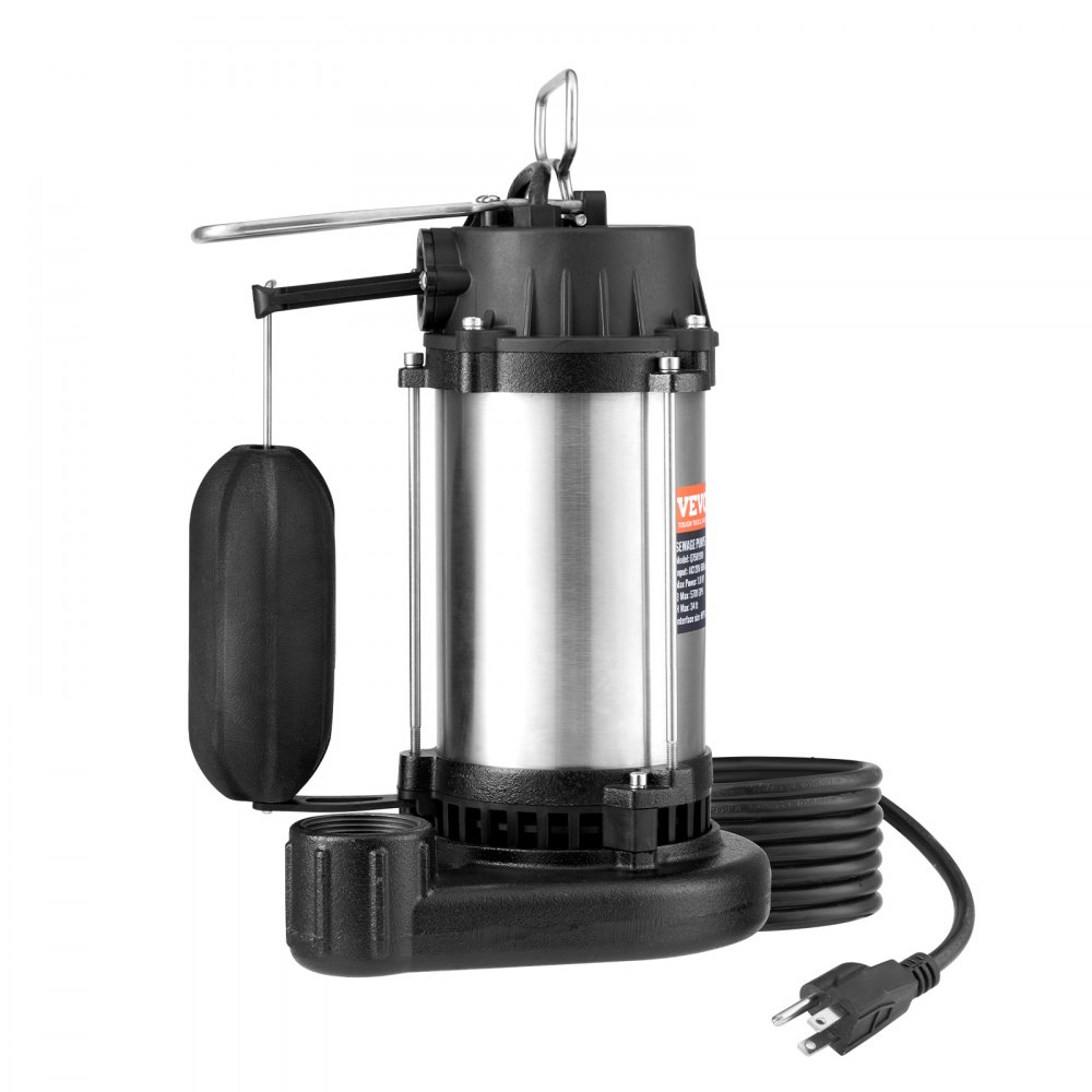VEVOR Submersible Sewage Pump Water Pump 0.5HP 4188GPH 24 ft Lift for Basement - BXGWSBBXG05H3X87JV1