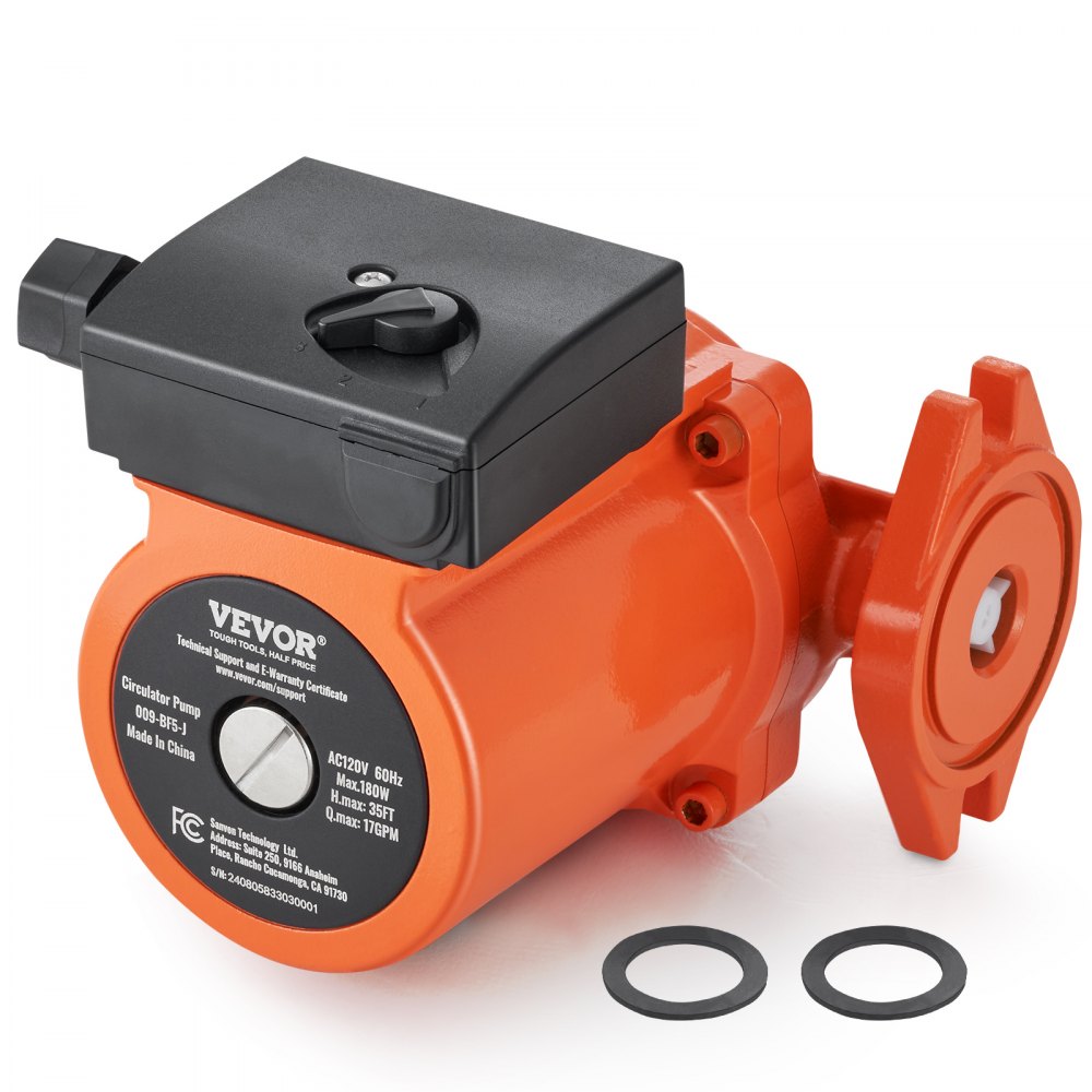 VEVOR 009-BF5-J Hot Water Circulation Pump 110V 180W 17 GPM Recirculating Pump - FLKBZPBB35FTNFG5VV1