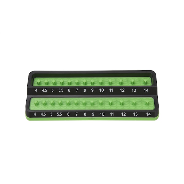 Mecánica Ahorradora de Tiempo 1/4 pulgadas. Soporte de zócalo métrico verde - PSH25M-GRN