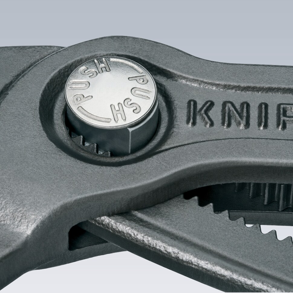 KNIPEX KNIPEX Llave de bomba de agua Cobra Comfort Grip de 7.25 pulgadas con mordazas tipo lengua y ranura - 87 02 180 SBA