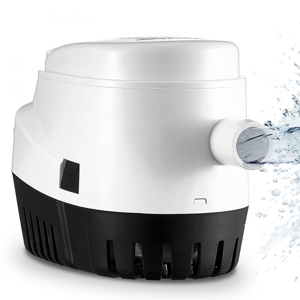 VEVOR Bilge Pump, 750GPH 12V Automatic Submersible Boat Bilge Water Pump with Float Switch, 0.7" Outlet Diameter, Small Boat Bilge Pump, Marine Electric Bilge Pump for Boats, Ponds, Pools, Basements - CDB750GPH0001RKX6V9