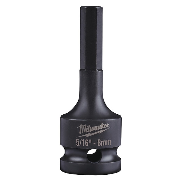 Herramienta Milwaukee SHOCKWAVE para electricistas 1/2 pulgadas, 5/16 pulgadas - llave de vaso de 8mm - puntas hexagonales - 49-66-5141