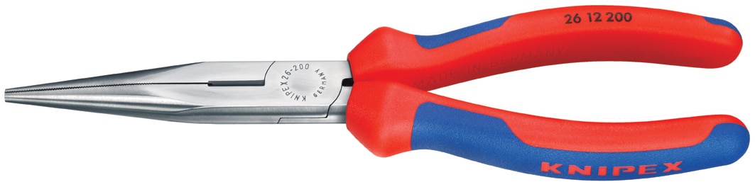 KNIPEX Alicate de punta estrecha de 8 pulgadas con mango Comfort Grip - 26 12 200 SBA