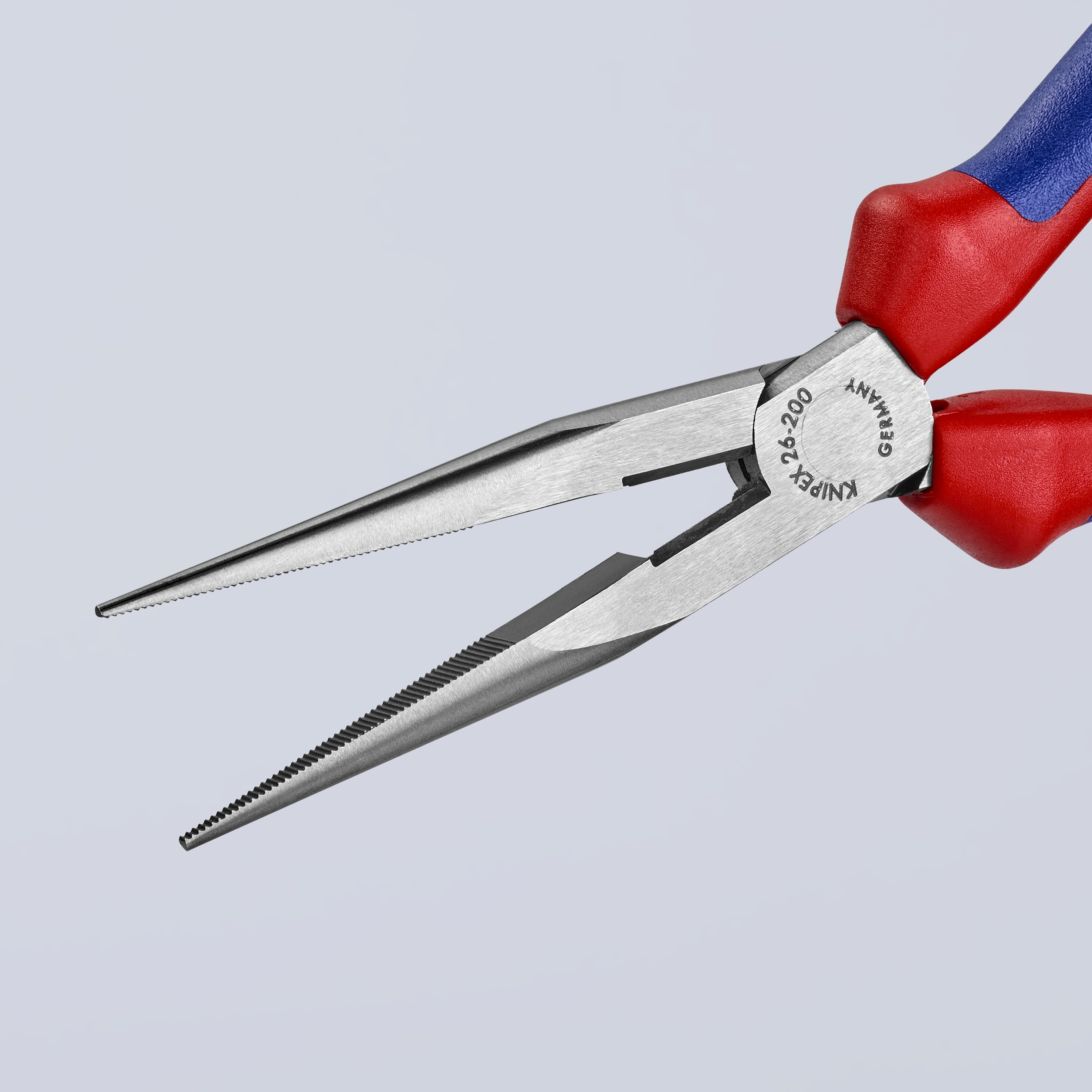 KNIPEX Alicate de punta estrecha de 8 pulgadas con mango Comfort Grip - 26 12 200 SBA