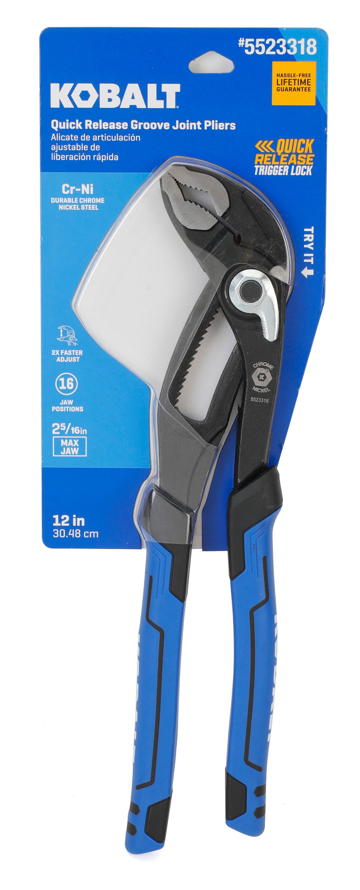 Kobalt 12 pulgadas alicates de lengüeta y ranura - 58972
