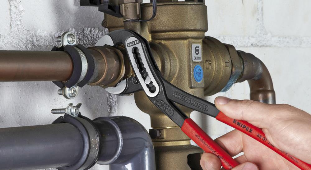KNIPEX Pinzas de agua KNIPEX Alligator de 10 pulgadas, tipo llave de lengüeta y ranura - 88 01 250 SBA