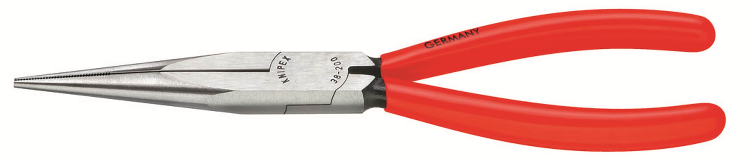Pinzas de punta fina KNIPEX de 7.9 pulgadas con mango recubierto para aplicaciones automotrices - 38 11 200