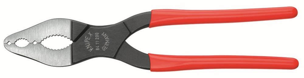 KNIPEX Pinzas de ranura y canal rojas de 7.85 pulgadas con mango sumergido y capacidad de mordaza de 2.0 pulgadas - 84 11 200