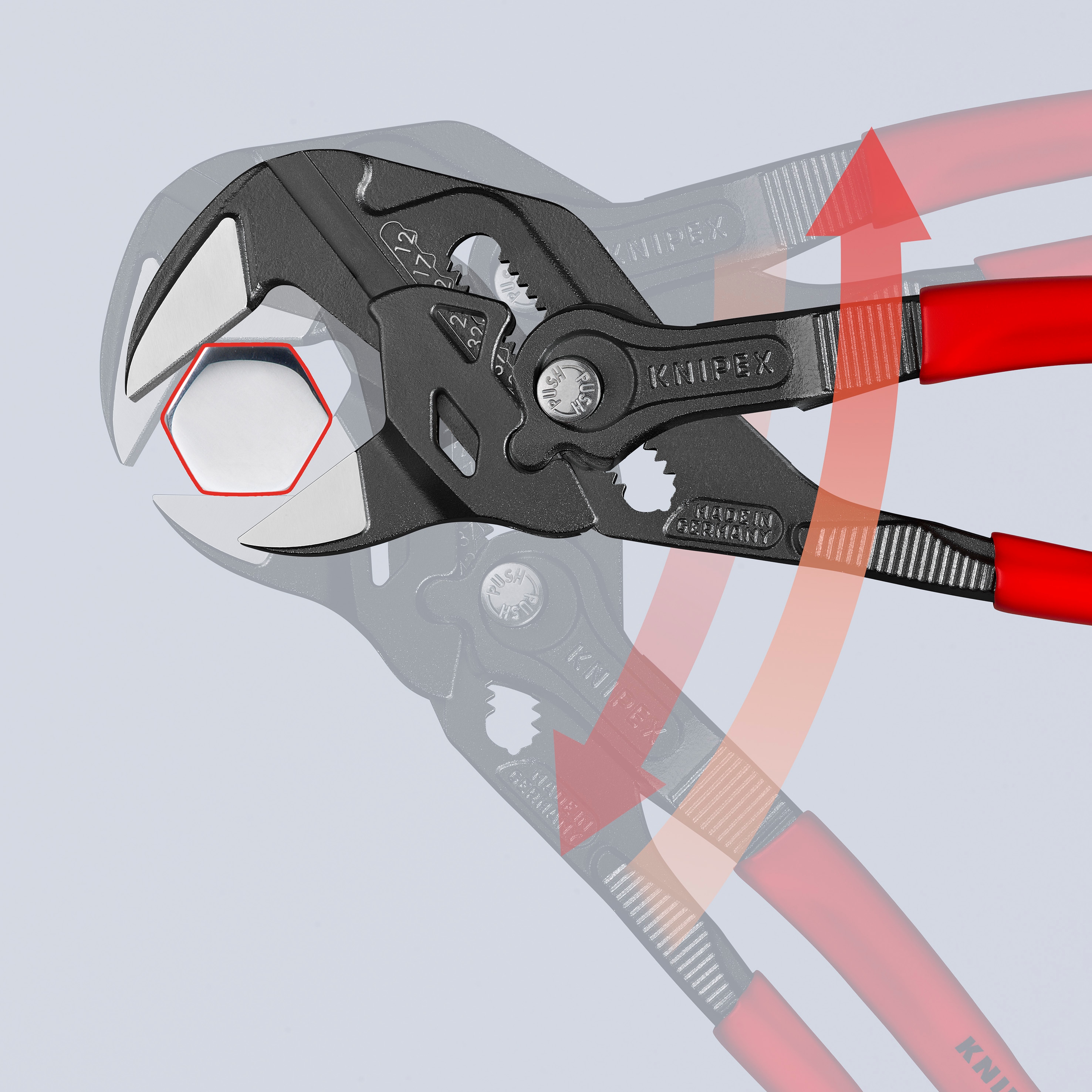 Llave pinza KNIPEX 7.25 pulgadas - Pinzas de lengüeta y ranura - 86 01 180