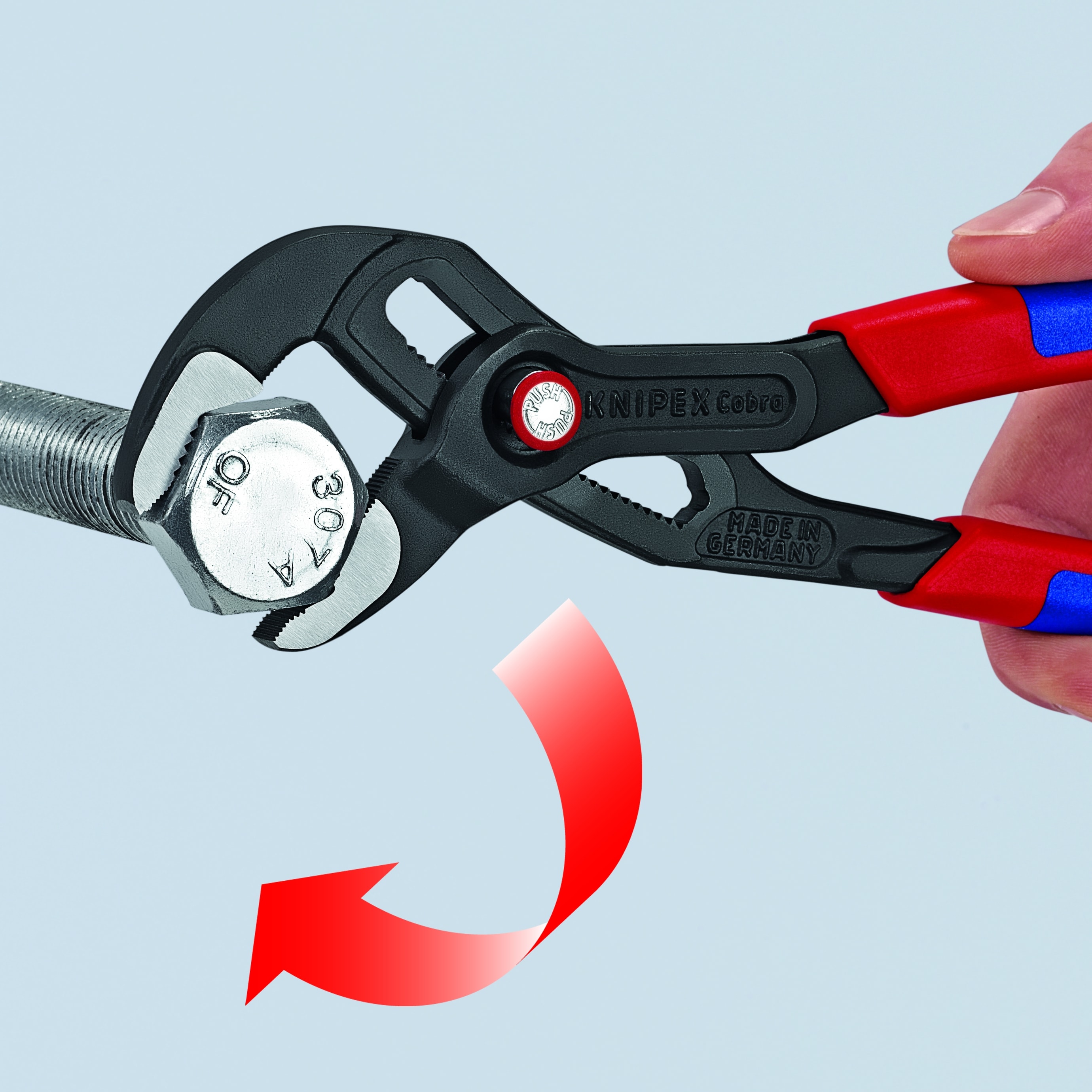 KNIPEX Cobra QuickSet 11.95-in Alicates de lengüeta y ranura - 87 21 300 SBA