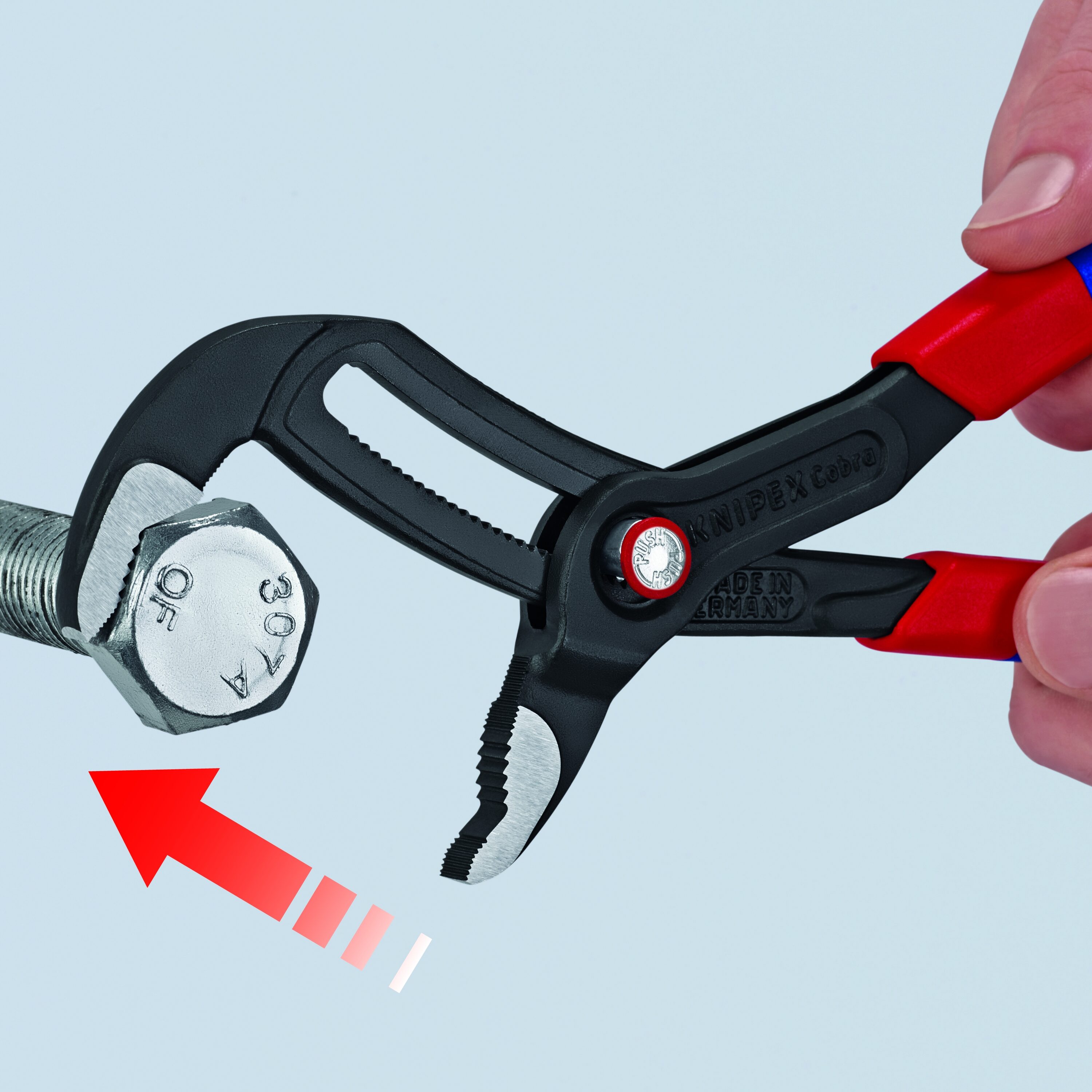 KNIPEX Cobra QuickSet 11.95-in Alicates de lengüeta y ranura - 87 21 300 SBA