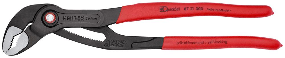 KNIPEX Cobra QuickSet 11.95-in Alicates de lengüeta y ranura - 87 21 300 SBA