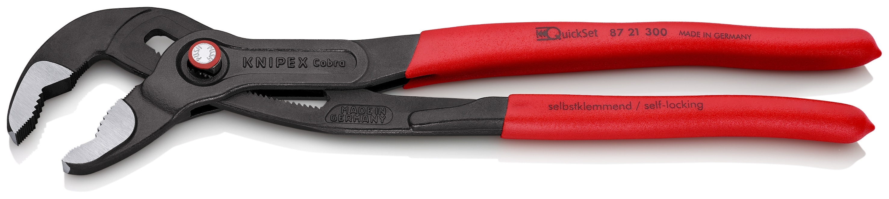 KNIPEX Cobra QuickSet 11.95-in Alicates de lengüeta y ranura - 87 21 300 SBA