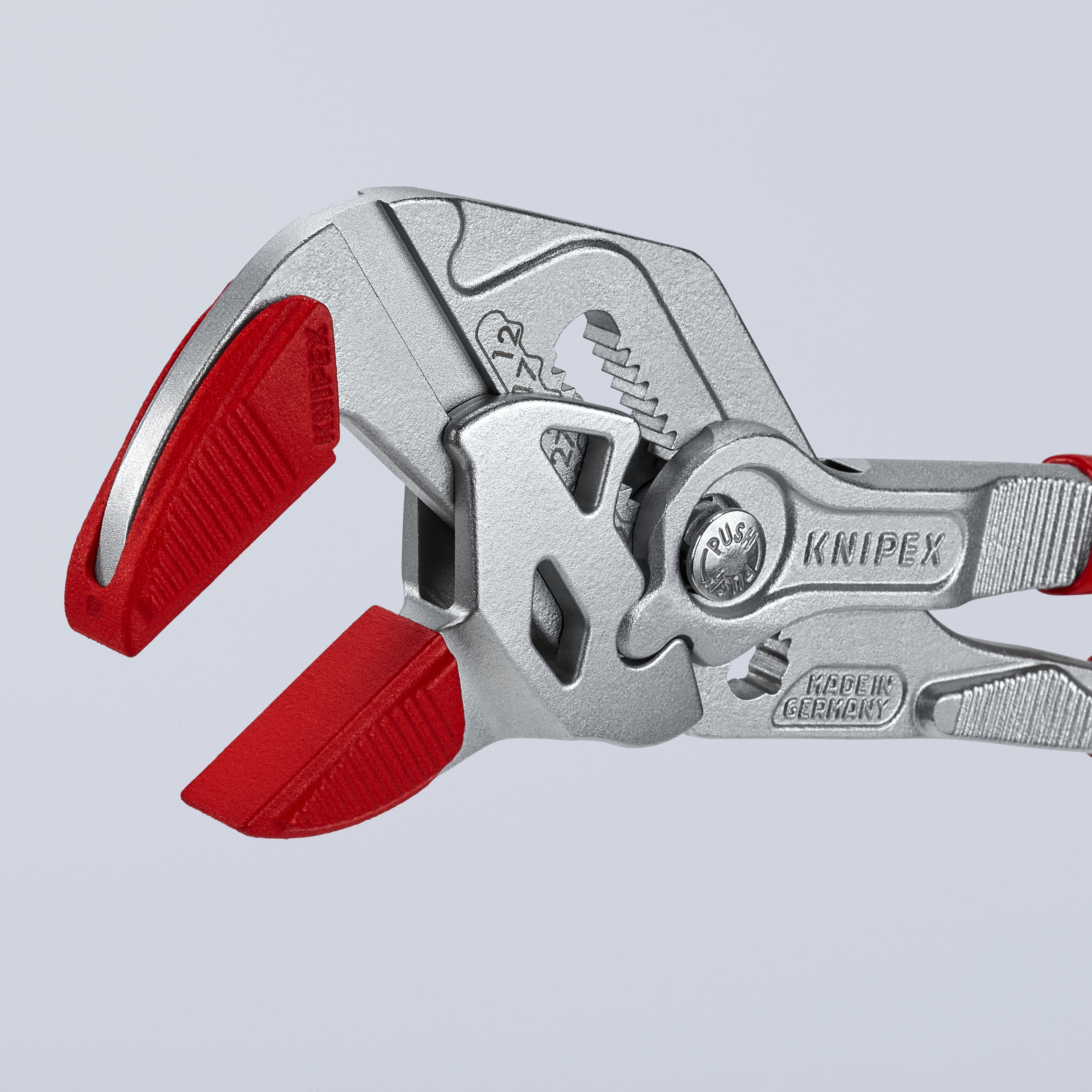 KNIPEX Llave alicates roja de 10 pulgadas - Construcción de plástico - Fácil instalación con enganche - Paquete de 3 pares - 86 09 250 V01