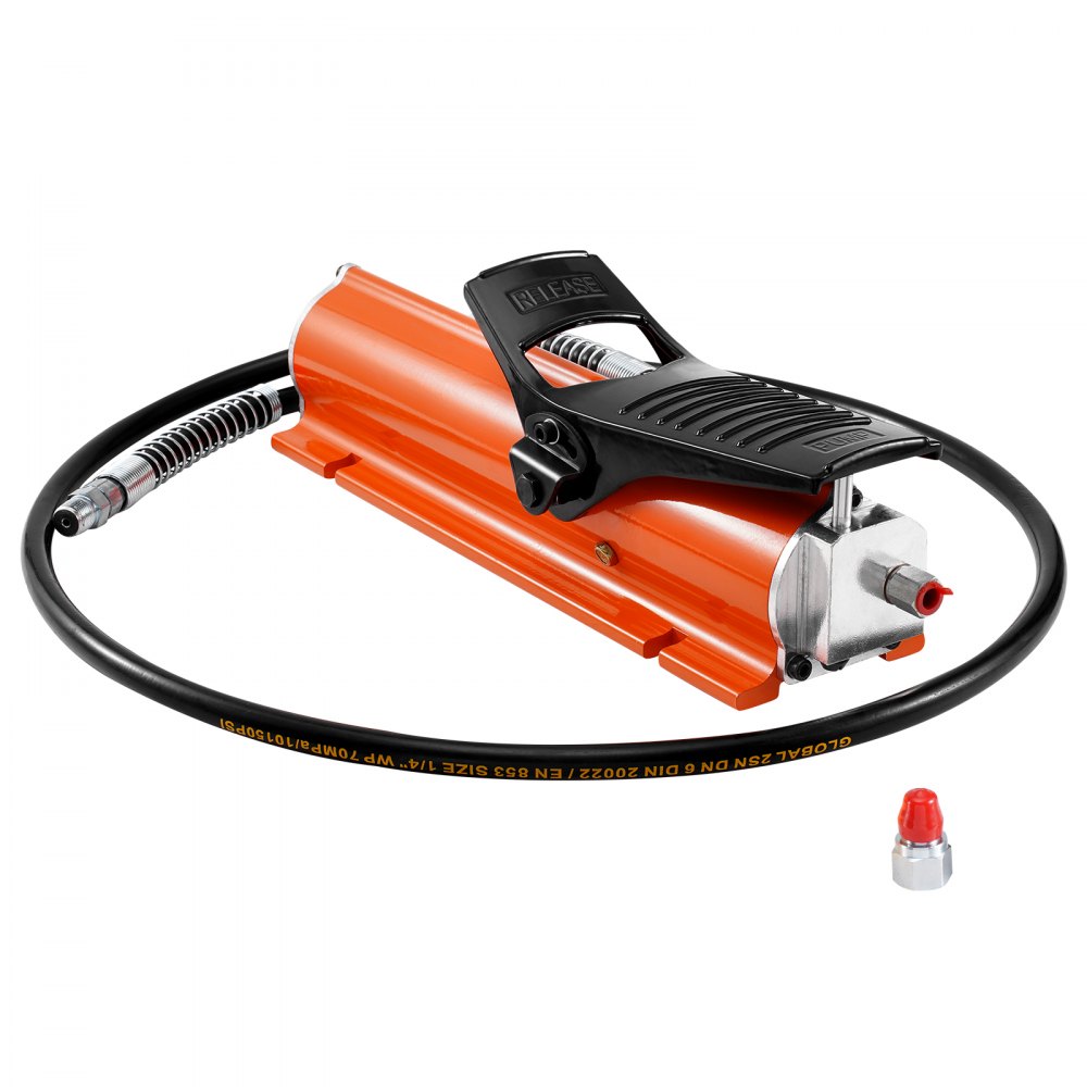 VEVOR 10,000PSI Air Hydraulic Pump, 0.18 Gal Reservoir, NPT 3/8 in Oil Outlet, NPT 1/4 in Inlet, Metal Shell Air Actuated Treadle Foot Pump, for Precision Industrial Machinery & Aerospace Equipment - ZSKQBCS069LWX06MWV0