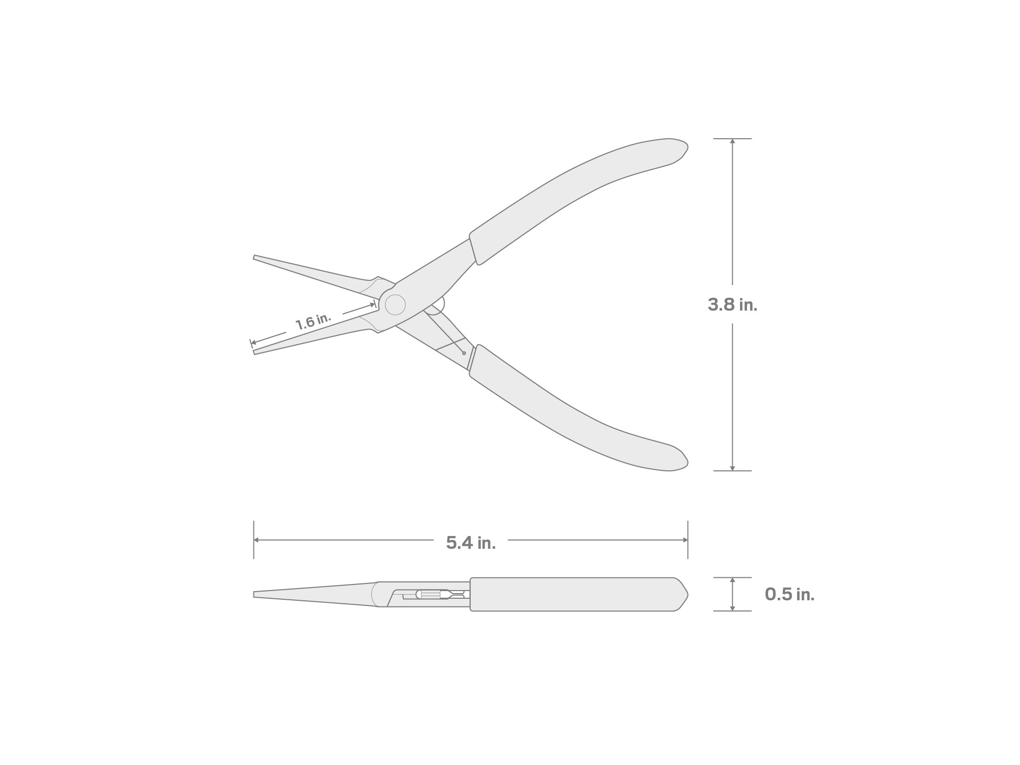 TEKTON TEKTON Pinzas de punta redonda y mandíbula suave de 5.4 pulgadas - PMN03001
