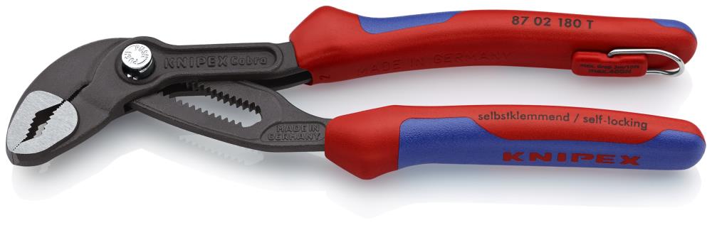 KNIPEX Pinzas de lengua y ranura Cobra de 7.45 pulgadas - 87 02 180 T BKA