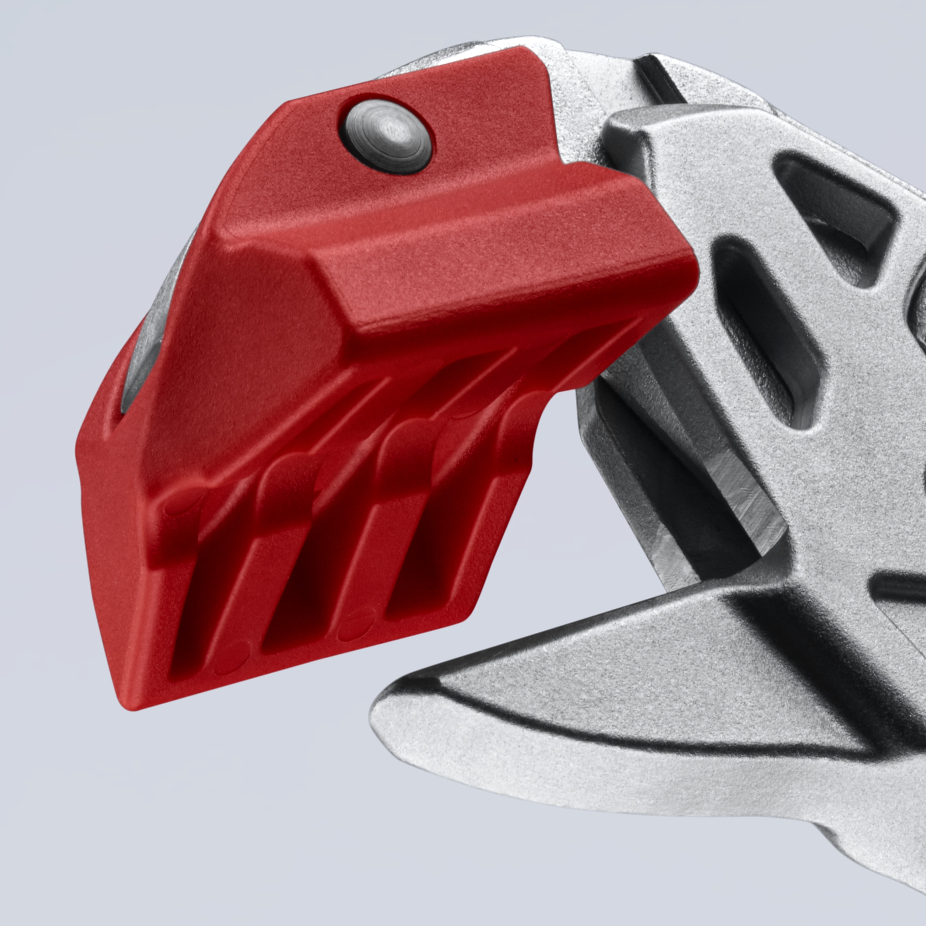 KNIPEX Llave de alicate roja de 10.4 pulgadas con mango sumergido para fontanería - Tamaño de mandíbula 0.5 - Acero cromo-vanadio - 91 13 250