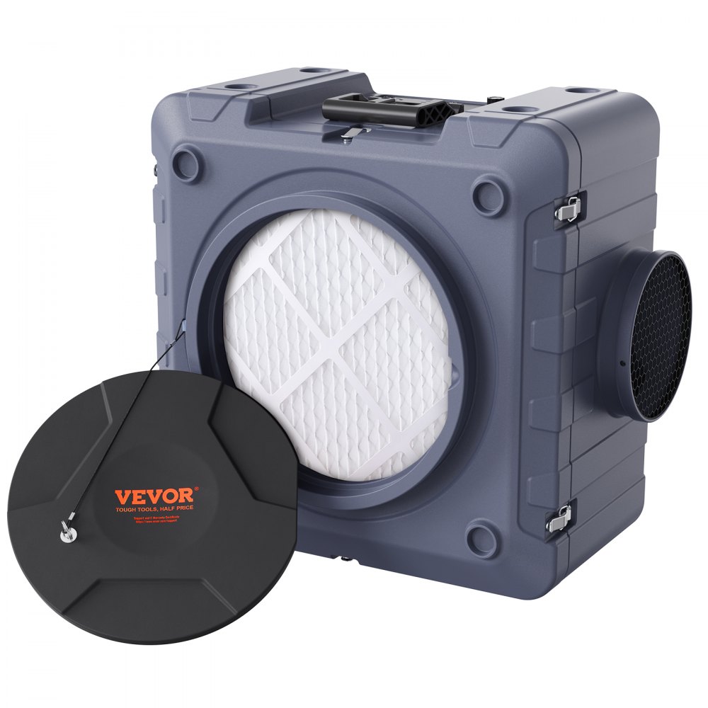 VEVOR Air Scrubber with 3-Stage Filtration, Stackable Negative Air Machine 550 CFM, Air Cleaner with MERV10, Carbon, H13 HEPA, for Home, Industrial and Commercial Use - KQXDQJ3550CFMCXVVV1