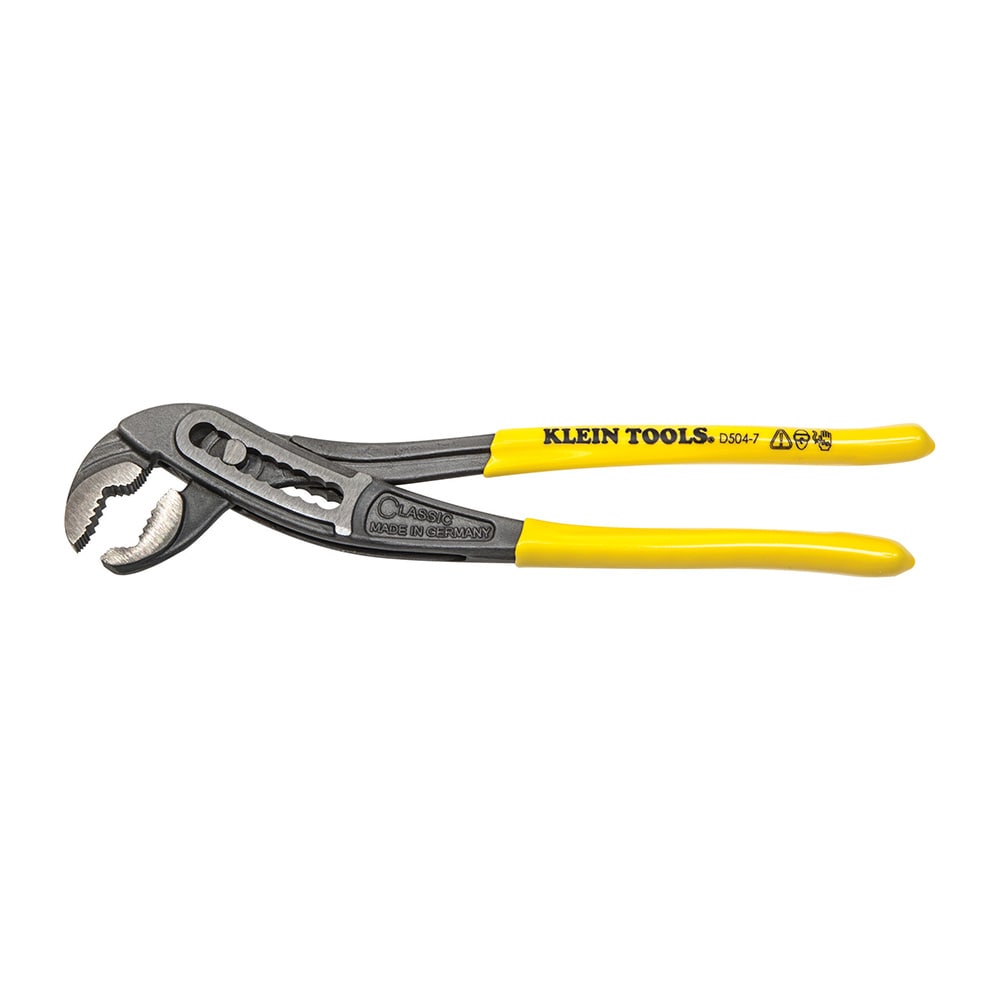 Klein Tools - Pinzas de bomba Classic Klaw de 7 pulgadas, pinzas de lengüeta y ranura - D5047