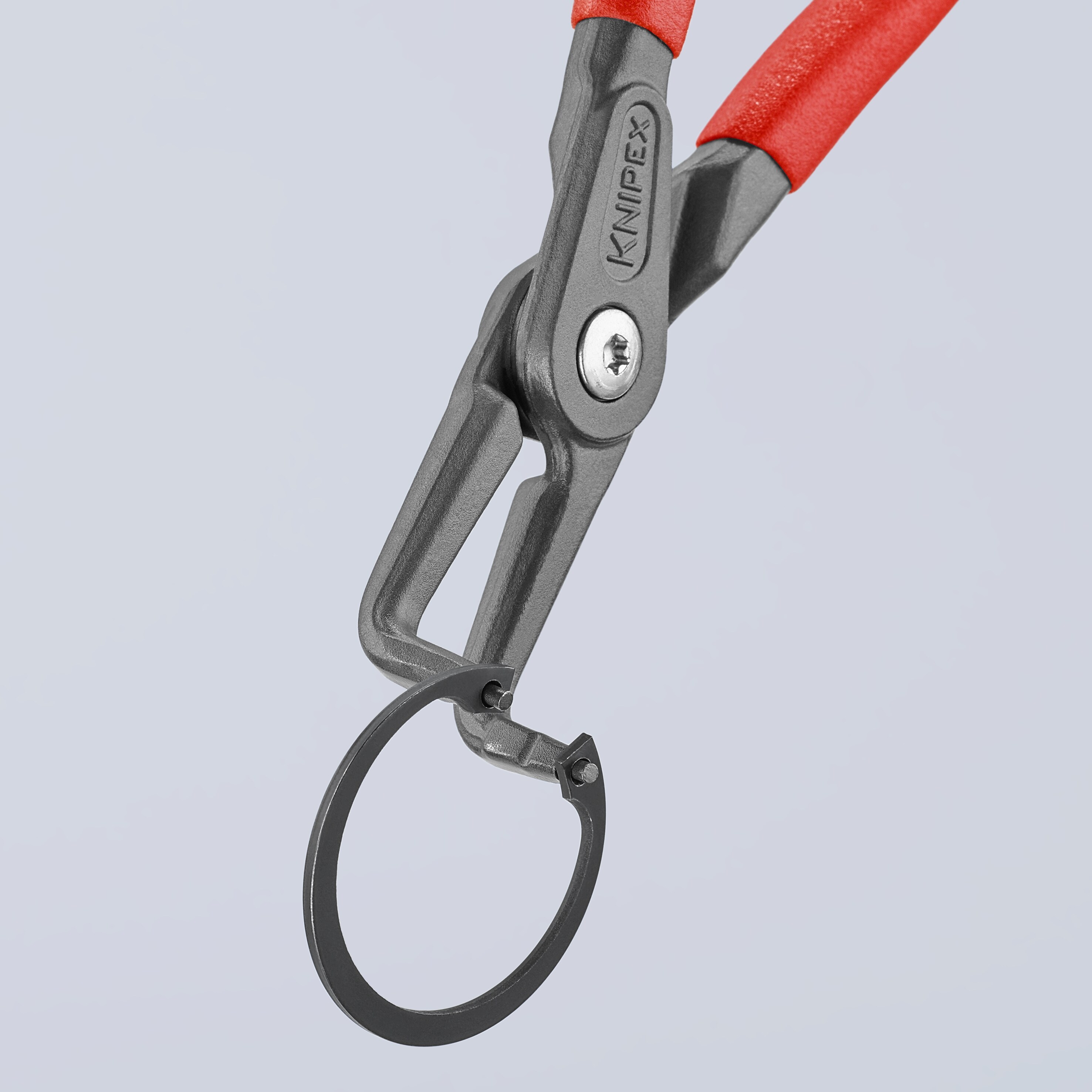KNIPEX 8.4 pulgadas Mango sumergido en rojo Alicate para anillo de retención automotriz con puntas de 90 grados - 48 21 J31