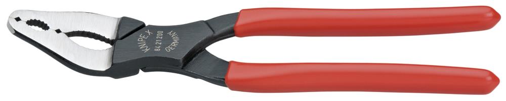 KNIPEX Pinzas de Lengua y Ranura con Mango Sumergido en Rojo de 7.75 pulgadas y Capacidad de Mandíbula de 2.0 pulgadas - 84 21 200