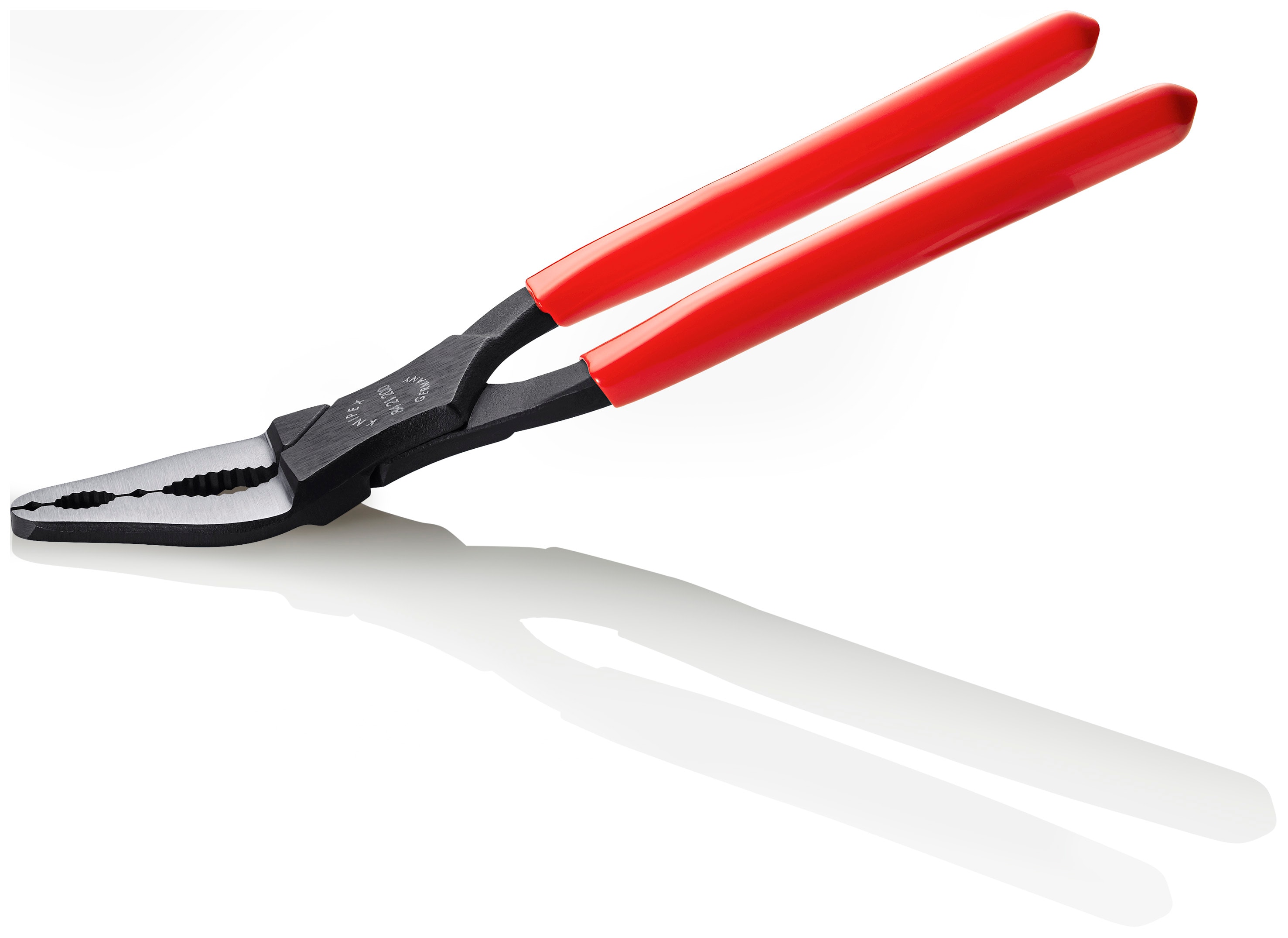 KNIPEX Pinzas de Lengua y Ranura con Mango Sumergido en Rojo de 7.75 pulgadas y Capacidad de Mandíbula de 2.0 pulgadas - 84 21 200