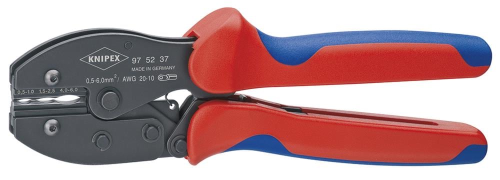 KNIPEX Pinzas de corte con empuñaduras rojas Comfort Grip 8.55 pulgadas Pinzas de corte eléctricas para conectores de manga termocontraíble - 97 52 37