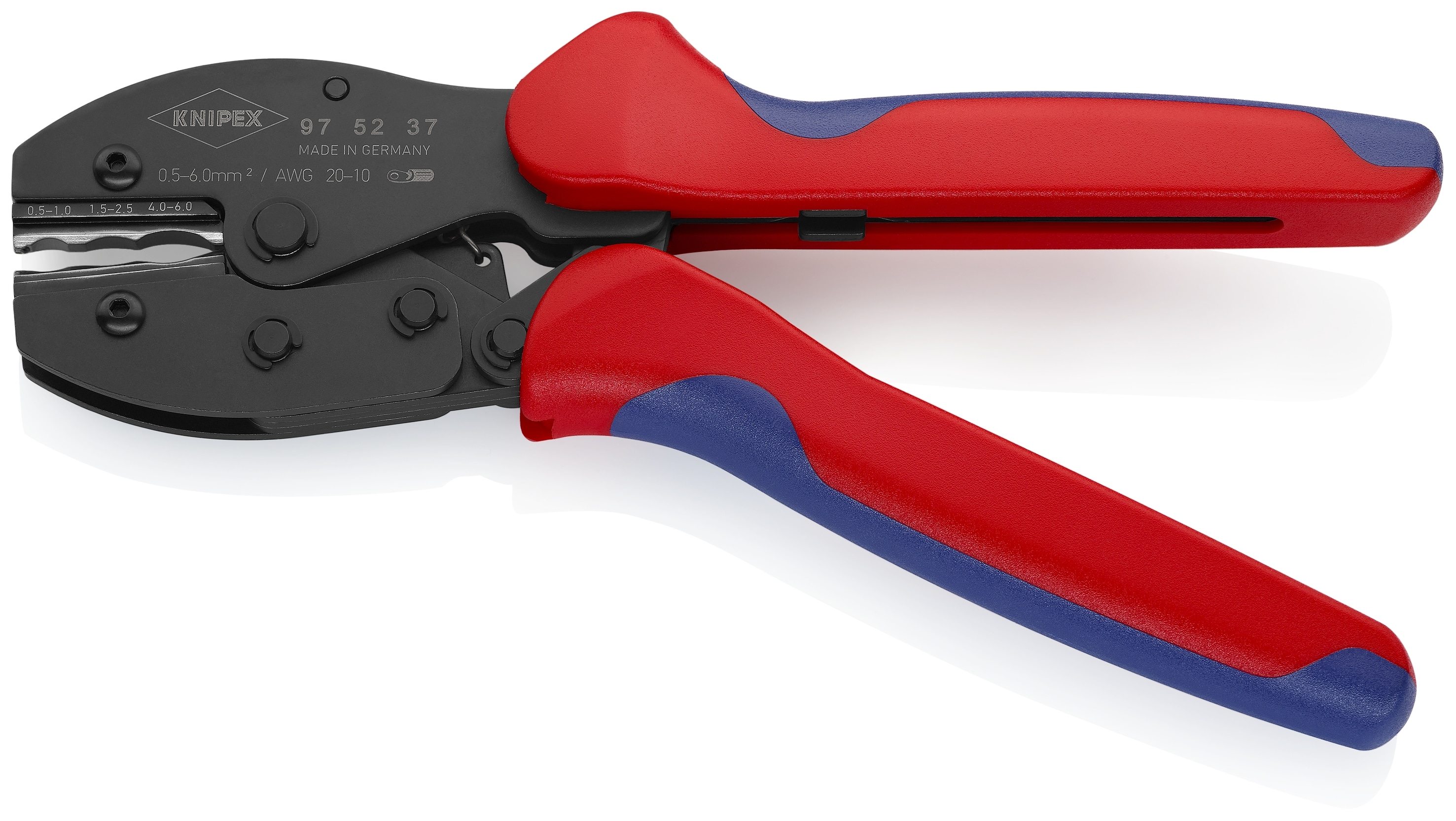 KNIPEX Pinzas de corte con empuñaduras rojas Comfort Grip 8.55 pulgadas Pinzas de corte eléctricas para conectores de manga termocontraíble - 97 52 37