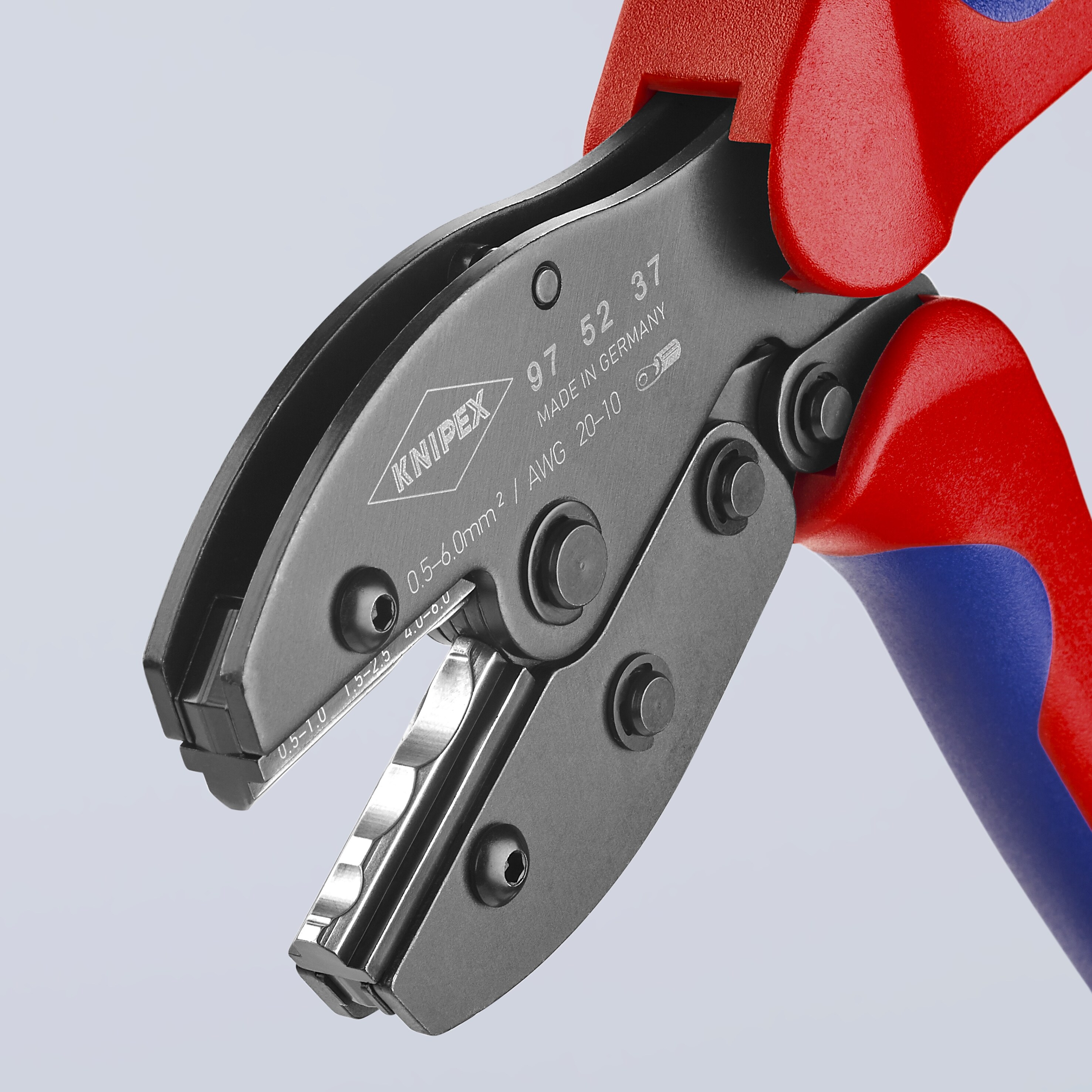 KNIPEX Pinzas de corte con empuñaduras rojas Comfort Grip 8.55 pulgadas Pinzas de corte eléctricas para conectores de manga termocontraíble - 97 52 37