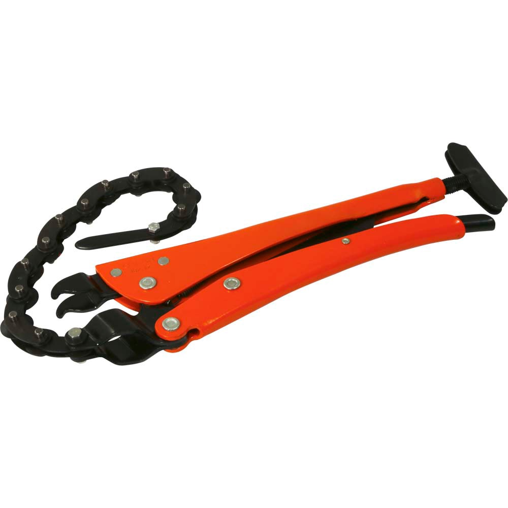 Pinzas de Bloqueo Grip-on de 13 pulgadas, acero naranja con capacidad de mandíbula de 1.75 pulgadas y mango de 9 pulgadas - 182-12.