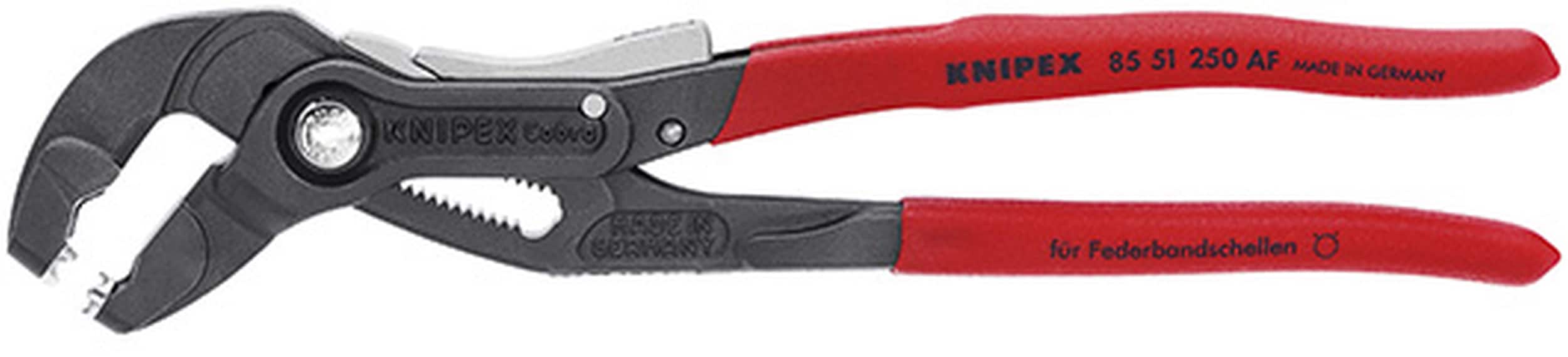 KNIPEX Pinzas ajustables de lengüeta y ranura automotriz 9.85 pulgadas de acero cromo vanadio para abrazaderas de manguera - 85 51 250 AF
