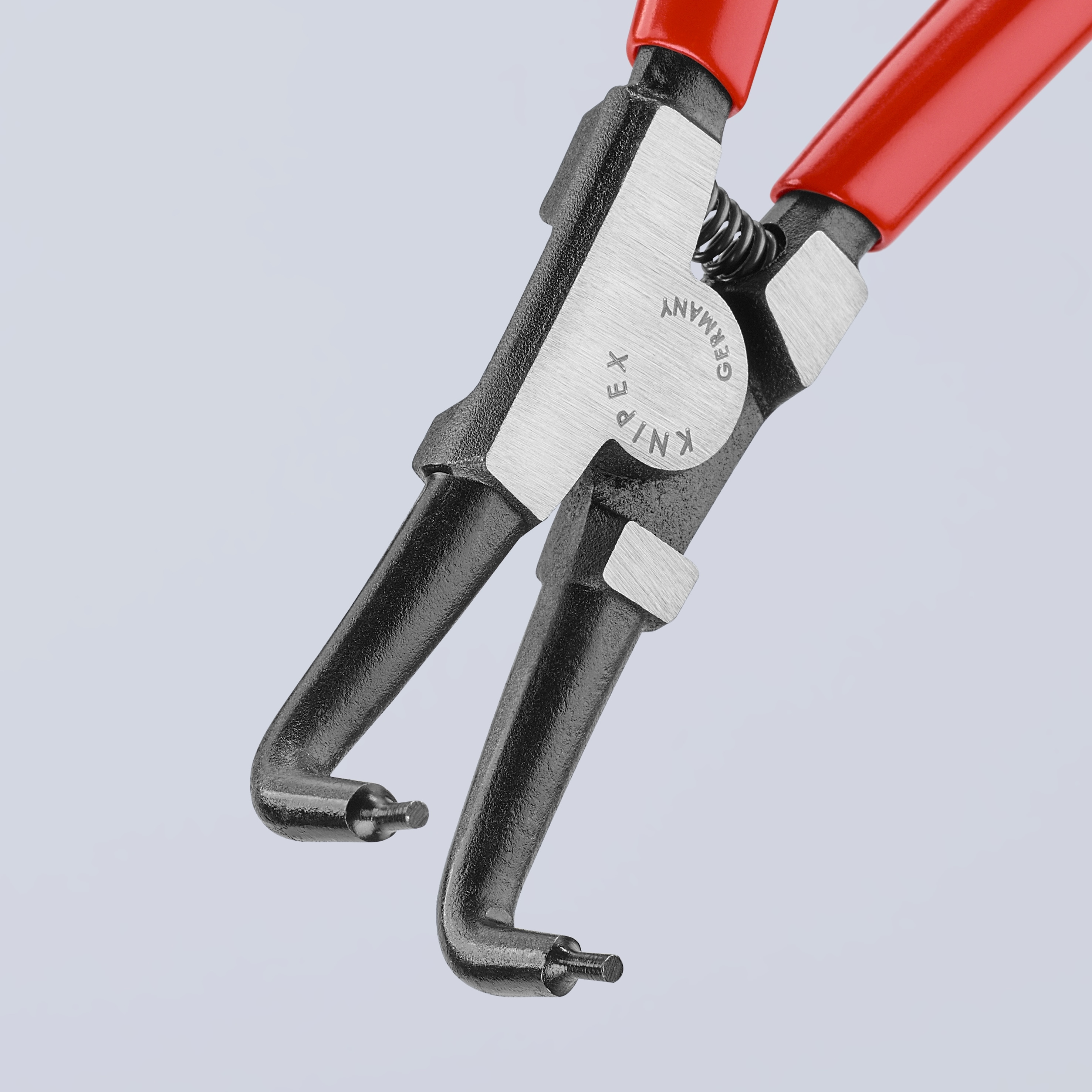 KNIPEX KNIPEX 8 pulgadas - Alicate para anillos de retención con mango sumergido - Alicates de anillos elásticos externos para aplicaciones automotrices - Puntas anguladas a 90 grados - 46 21 A31