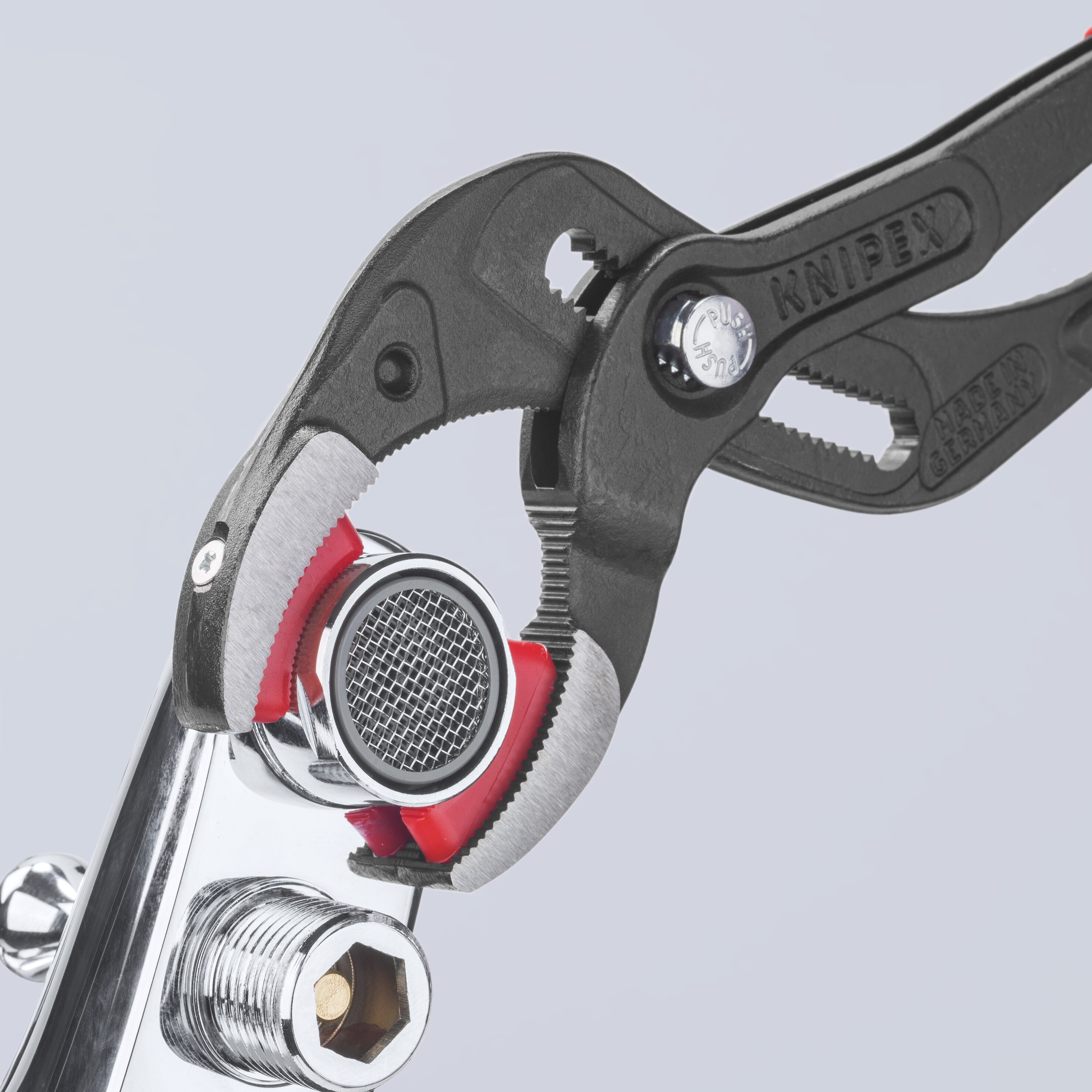 KNIPEX KNIPEX Pinzas de lengüeta y ranura de 10.1 pulgadas con múltiples colores/acabados - Ideal para juntas de tuberías de plástico - 25 posiciones de ajuste - 81 11 250 SBA