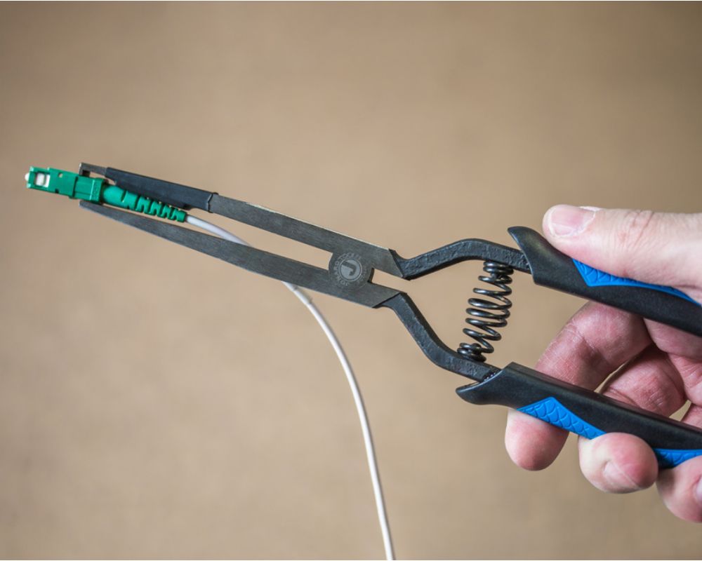 Herramientas Jonard Tools Herramientas para conectores de fibra óptica 10.6 pulgadas Pinzas de punta fina - FCT-100