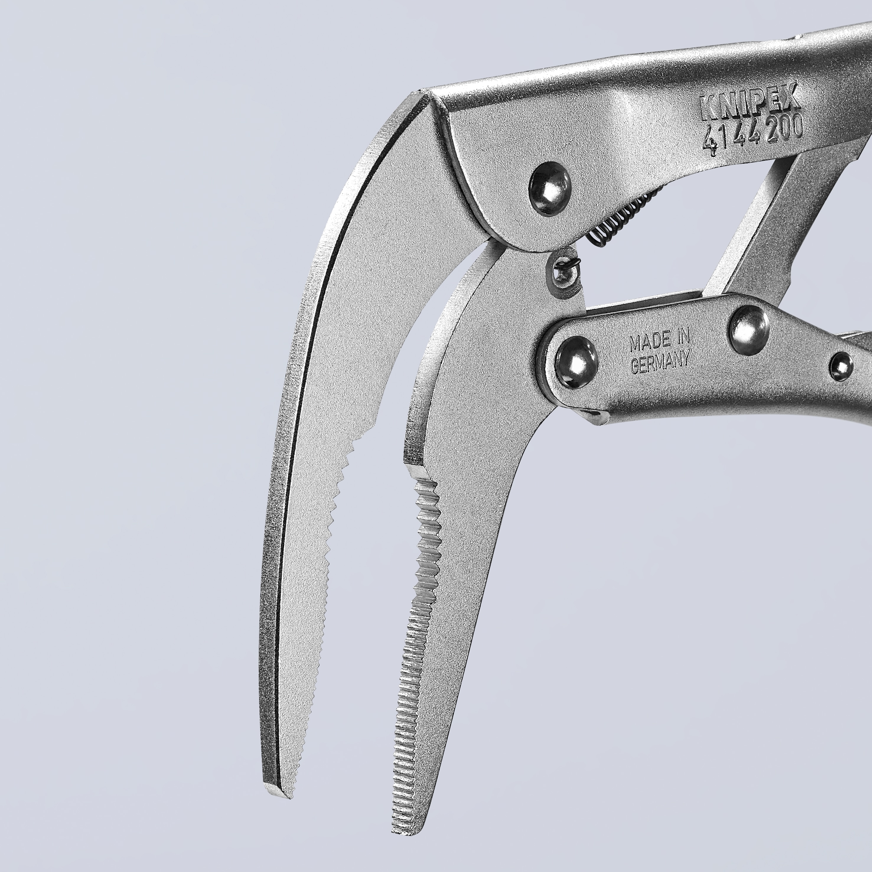 KNIPEX 8.45 pulgadas de largo en color plata, con pinzas de punta larga con alta presión de sujeción y palanca de bloqueo de palanca - 41 44 200