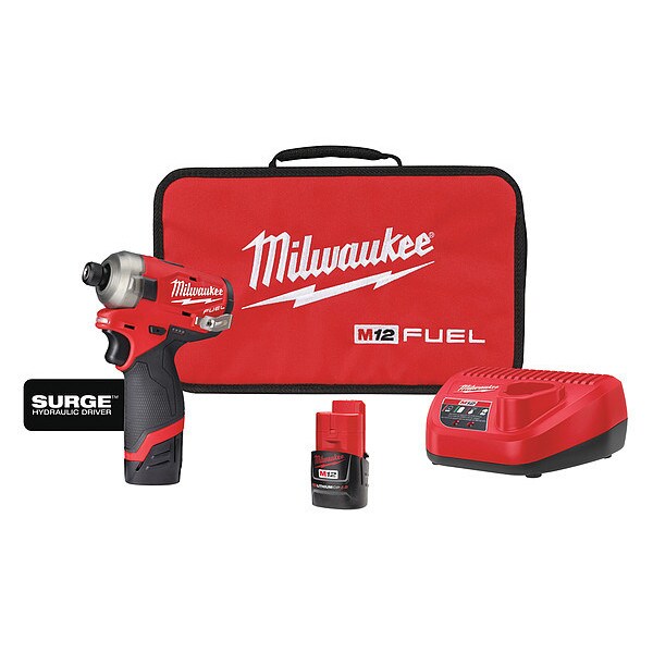Milwaukee Tool Hex Hydraulic Driver Kit, 1/4 in - 2551-22, 2420-20