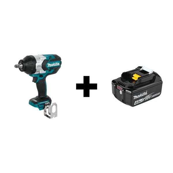 Makita Impact Wrench, Cordless, w/Battery - XWT08Z + BL1840B