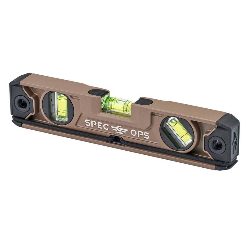 Nivel torpedo magnético de 10 pulgadas SPEC OPS, Sistema de bungie para torniquete, bloques de burbujas un 33% más grandes, aluminio, se dona el 3% a veteranos - SPEC-TLEVEL.