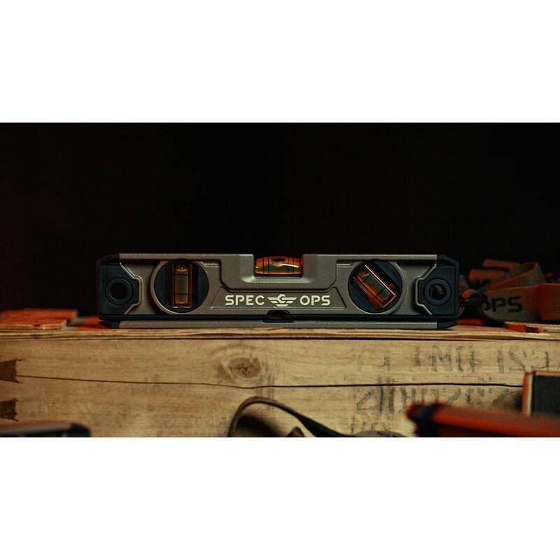 Nivel torpedo magnético de 10 pulgadas SPEC OPS, Sistema de bungie para torniquete, bloques de burbujas un 33% más grandes, aluminio, se dona el 3% a veteranos - SPEC-TLEVEL.
