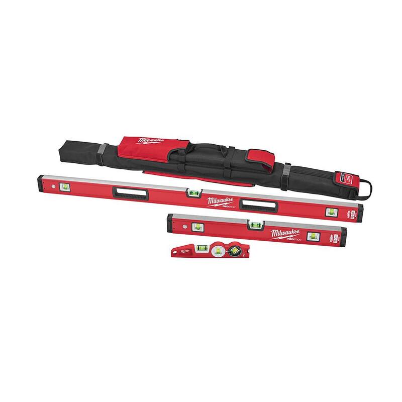 Set de nivel de caja y torpedo REDSTICK de 10 pulgadas/24 pulgadas/48 pulgadas de Milwaukee - MLBXC48