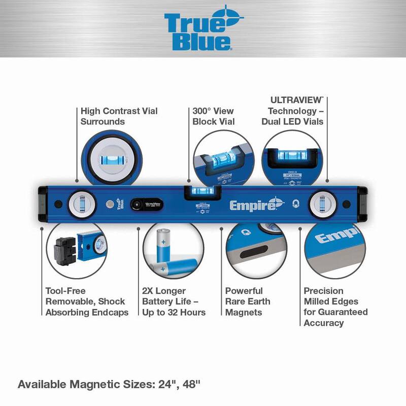 Empire 24 pulgadas UltraView LED Nivel de caja magnética - EM95.24