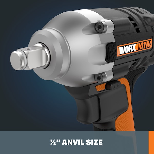 Worx 20V Power Share 1/2 in. Cordless Impact Wrench with Brushless Motor, Tool Only - WX272L.9