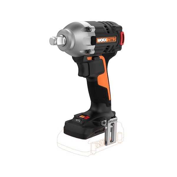 Worx 20V Power Share 1/2 in. Cordless Impact Wrench with Brushless Motor, Tool Only - WX272L.9