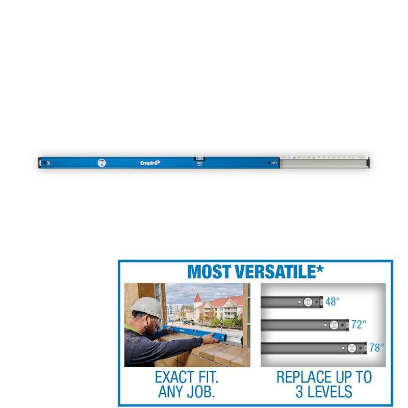 Nivel de caja extensible True Blue Empire de 48 a 78 pulgadas - eXT78