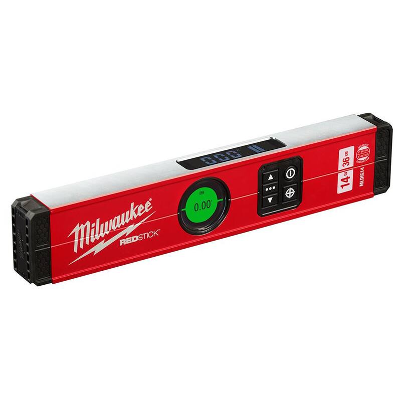 Nivel de Caja Digital Milwaukee 14 pulgadas Redstick con Tecnología de Medición de Punto de Agujón - MLDIG14