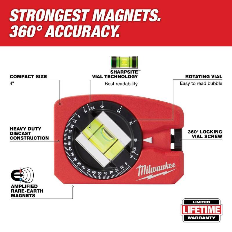 Nivel de bolsillo de 4 pulgadas Milwaukee - 48-22-5102