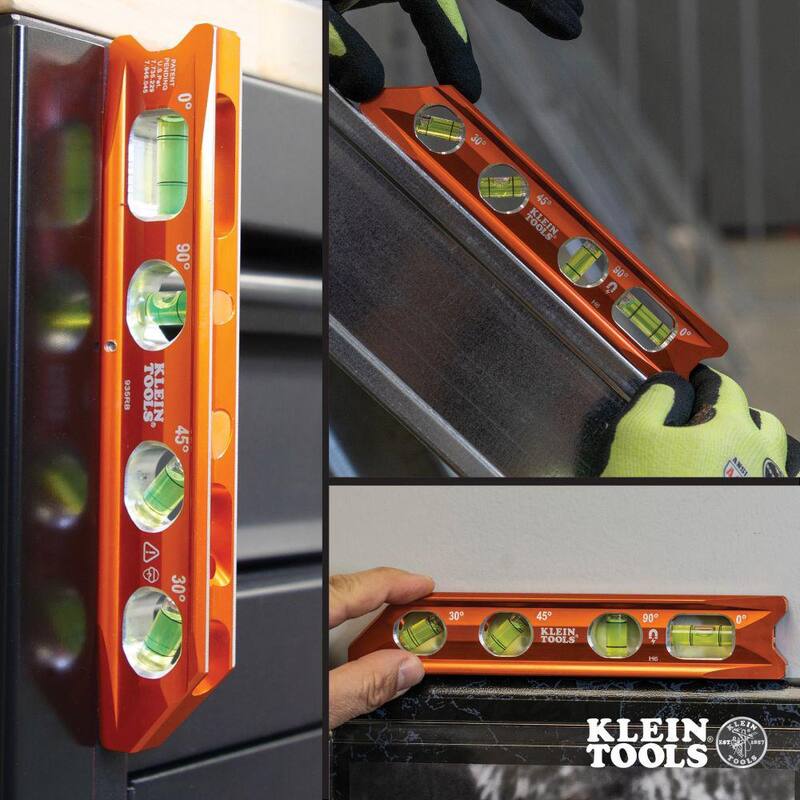 Nivel de torpedo de aluminio Klein Tools, imán de tierra rara - 935RB