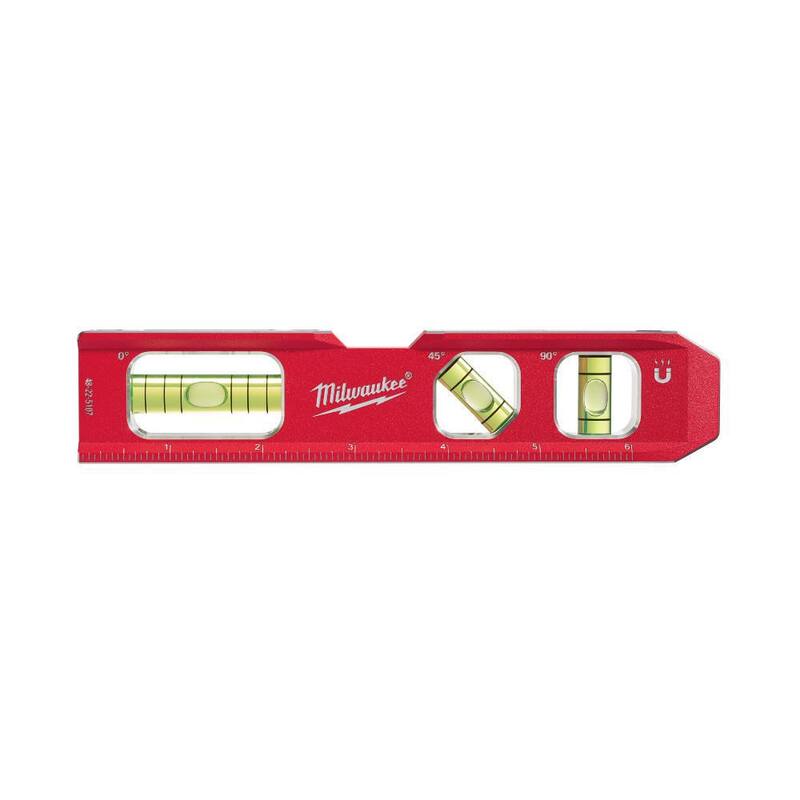 Nivel Milwaukee de 24 pulgadas con I-Beam magnético y nivel de plomada de 7 pulgadas - MLIBM24-48-22-5107