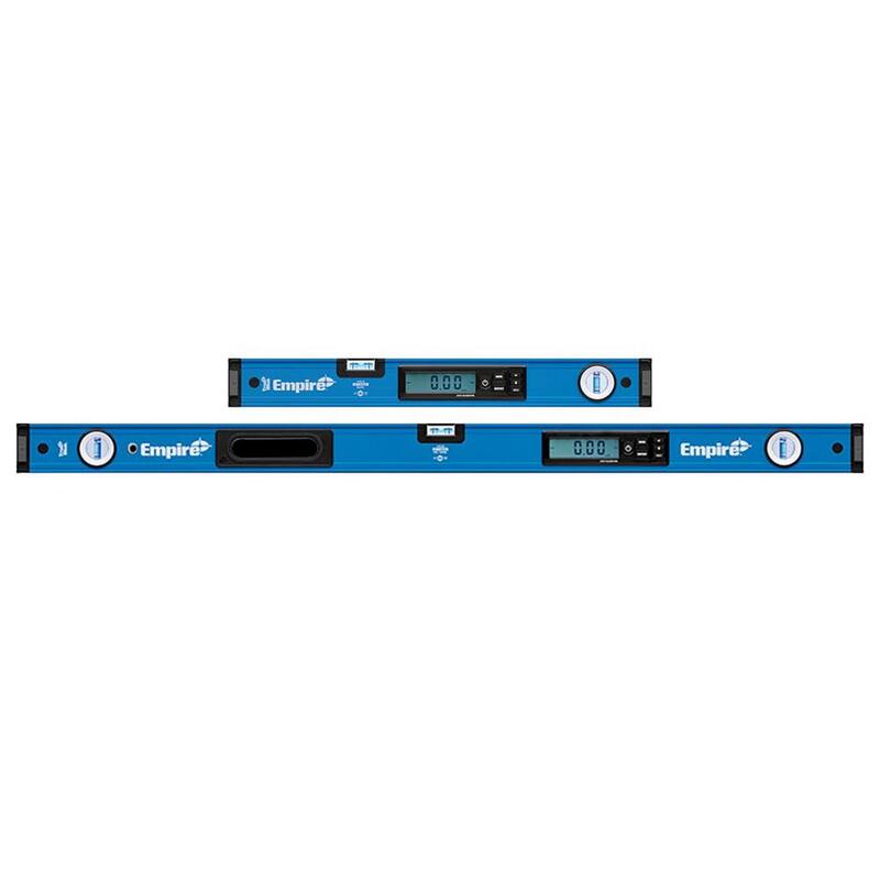 Empire 24 pulg. Nivel de caja digital True Blue con estuche con 48 pulg. Nivel de caja digital True Blue con estuche - E105.24-E105.48